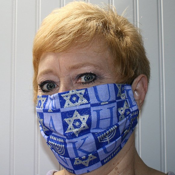 Hand Crafted Other - HANDMADE Cloth Hanukkah Squares Face Mask Pocket
